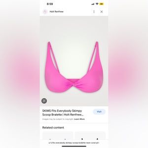 FITS EVERYBODY SKIMPY SCOOP BRALETTE NEON ORCHID